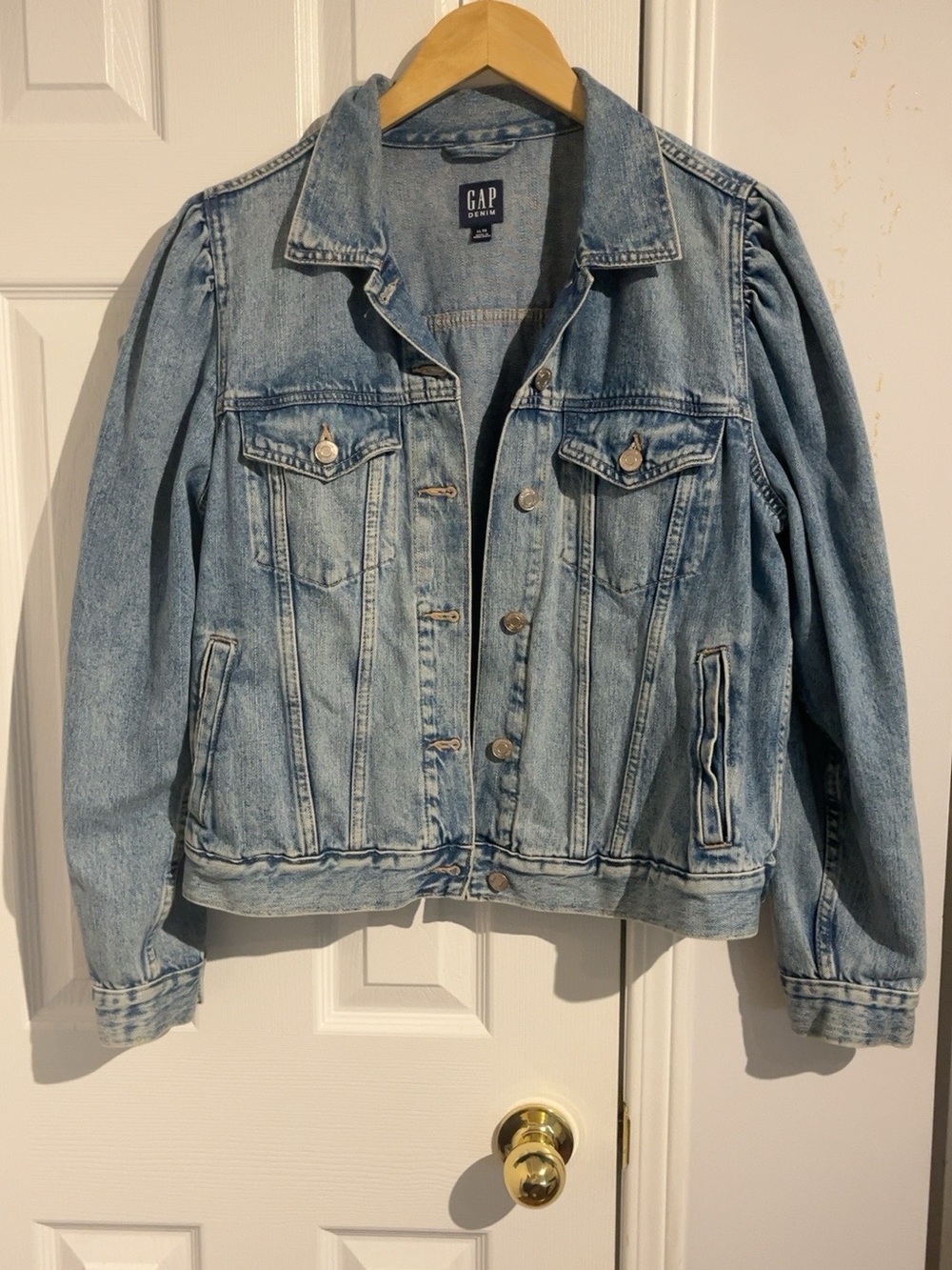 GAP Puff Sleeve Denim Jacket – Women’s XL